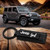 Black Leather Keychain with Jeep Girl Logo