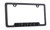 Black Coated Metal License Plate Frame with Black Blazer  Logo