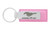 Carbon Fiber Patterned Pink Leather Keychain with Mustang MachE Logo