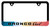 Black Plastic License Plate Frame with UV Printed Bronco Logo - Multi Color Gradient