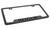 Nissan Brand Matte Black Coated Zinc License Plate Frame with Black Rogue Logo