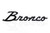 Black Coated Ford Bronco Script Emblem 