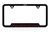 Black Plastic License Plate Frame with UV Printed Jeep Rubicon Logo - Notch Bottom Frame