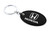 Honda UV Printed Oval Shaped Black Leather Key Chain