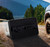 Black Coated Rectangular Hitch Cover with 3D Ford Raptor Black Emblem