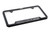 Black Plastic License Plate Frame with UV Printed Jeep Compass Logo_ Notch Bottom Frame