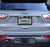 Black Plastic License Plate Frame with UV Printed Jeep Compass Logo_ Notch Bottom Frame