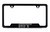 Black Coated Metal License Plate Frame with Exposed Chrome Mustang GT Logo
