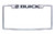 Chrome Plated Metal License Plate Frame with Buick Logo_ Top Engraved 