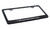 Black Coated Zinc License Plate Frame with Exposed Chrome Corvette Logo