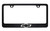 Black Coated License Plate Frame with Exposed Chrome Chevrolet Logo