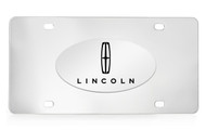 Lincoln Chrome Plated Solid Brass Emblem On a Stainless Steel Plate