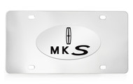 Lincoln MKS Chrome Plated Solid Brass Emblem On a Stainless Steel Plate
