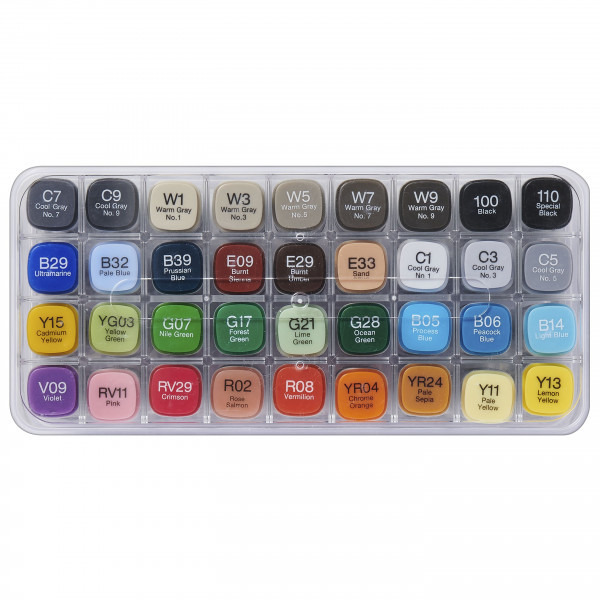 Copic Classic Markers Basic Colours 36 Pen Set - Copic Shop