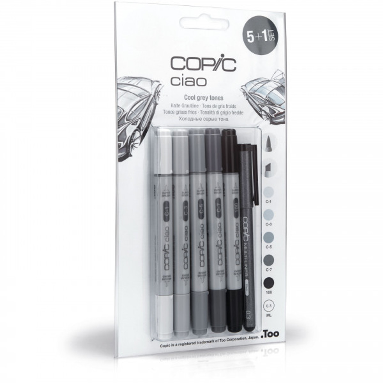 Copic Ciao 5 + 1 - Grey Tones Set - Copic Shop