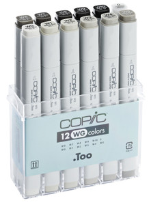 COPIC CLASSIC MARKER - 12 PEN - WARM GREY SET COPIC CLASSIC MARKER - 12 PEN - WARM GREY SET