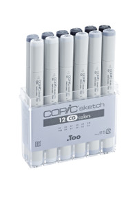 COPIC SKETCH 12 PEN SET - COOL GREY COPIC SKETCH 12 PEN SET - COOL GREY