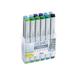 COPIC CLASSIC MARKER - 12 PEN - ENVIRONMENT COLOURS SET COPIC CLASSIC MARKER - 12 PEN - ENVIRONMENT COLOURS SET