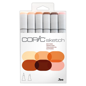 Copic Sketch Marker Set of 6 - Portrait (Formerly Skin Tones) Copic Sketch Marker Set of 6 - Portrait (Formerly Skin Tones)
