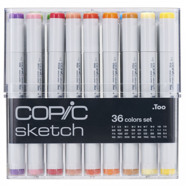 Copic Sketch Markers 36 Basic Colours Set - Copic Shop