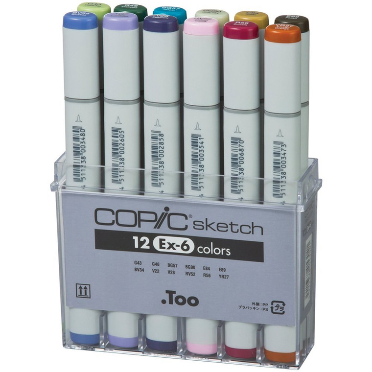 Copic Sketch 12 Pen Set - Ex-Set 6