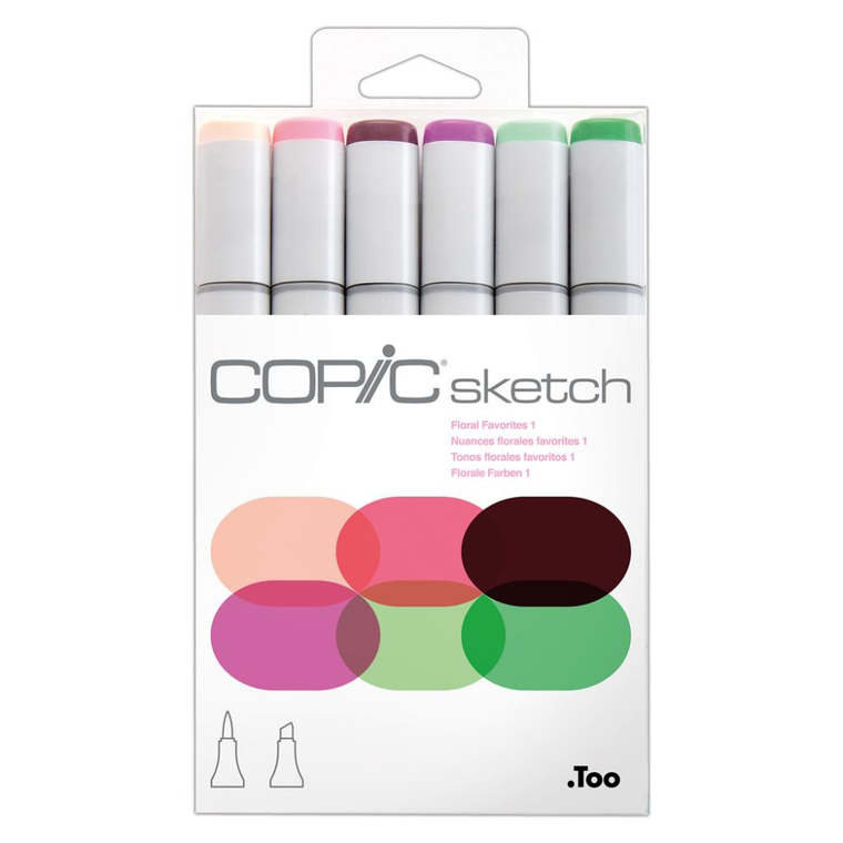 Copic Sketch Marker Set of 6 - Floral Favorites 1