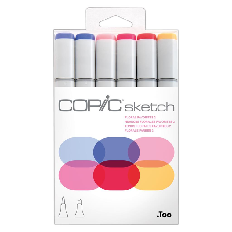 Copic Sketch Marker Set of 6 - Floral Favorites 2