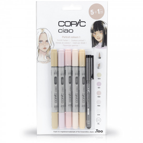 Copic Ciao Markers 5 + 1 - Scrap & Stempelset 1 - Copic Shop