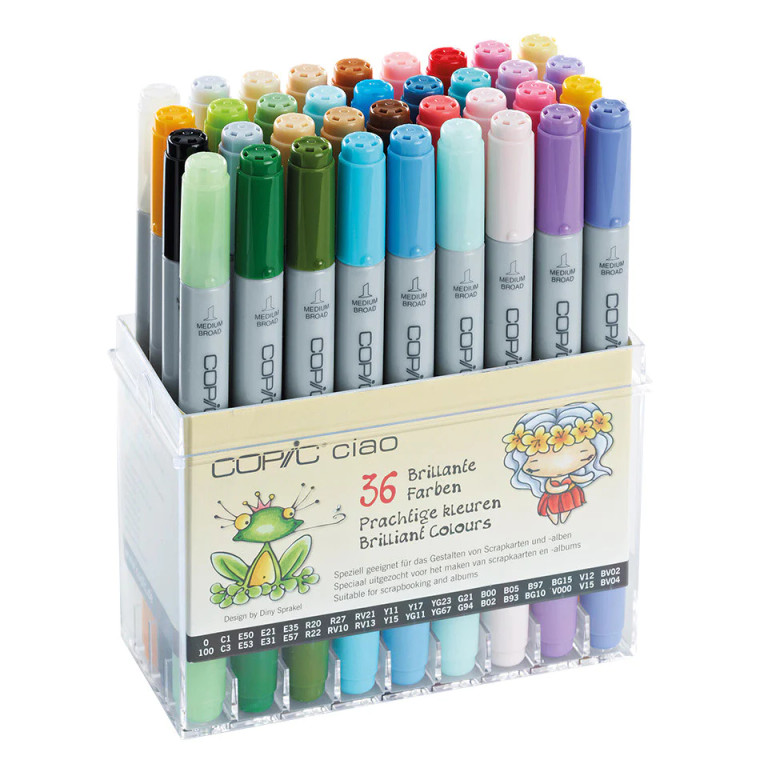 Copic Ciao Set of 36 Brilliant Colours