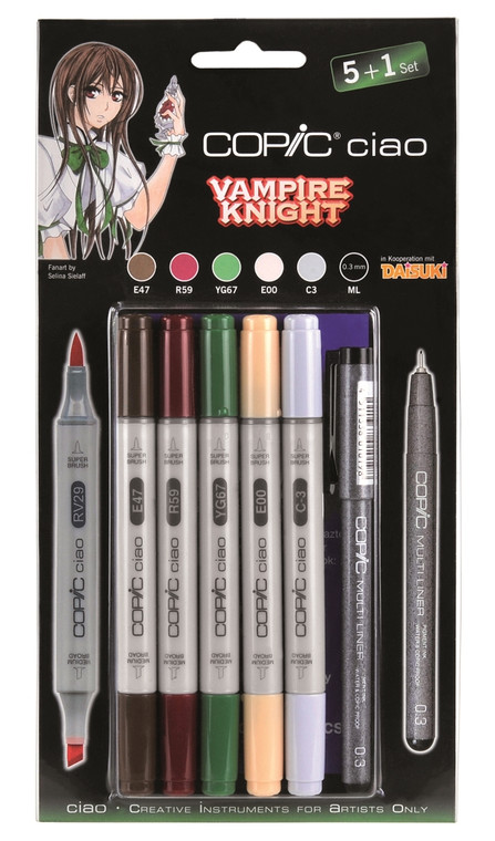 Copic Ciao Markers 5 + 1 - Vampire Knight Set