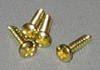 #4  Round Head Brass Plated Screws