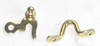 Brass Plated Box Hook w/knob & Staple