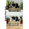 Digital Laser Cut Files – Pickup Truck Air Freshener Holder, Little Tree in Truck Bed
