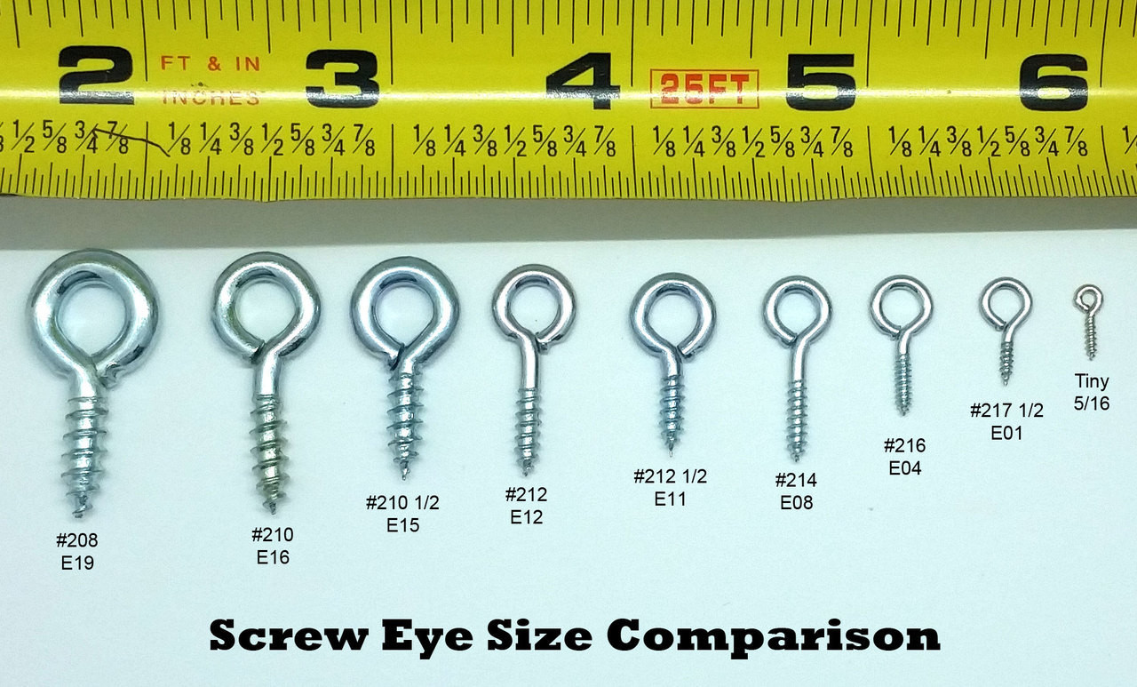 Screw Eyes 212 1/2 Zinc Plated 3/4 L