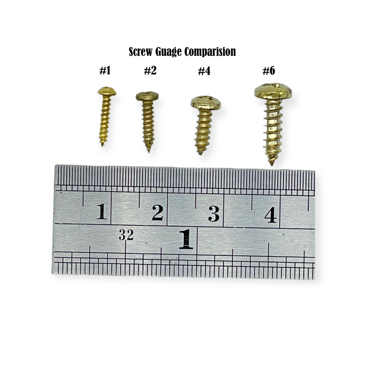 #6 x 1/2 inch Brass Plated Phillips Pan Head Screws