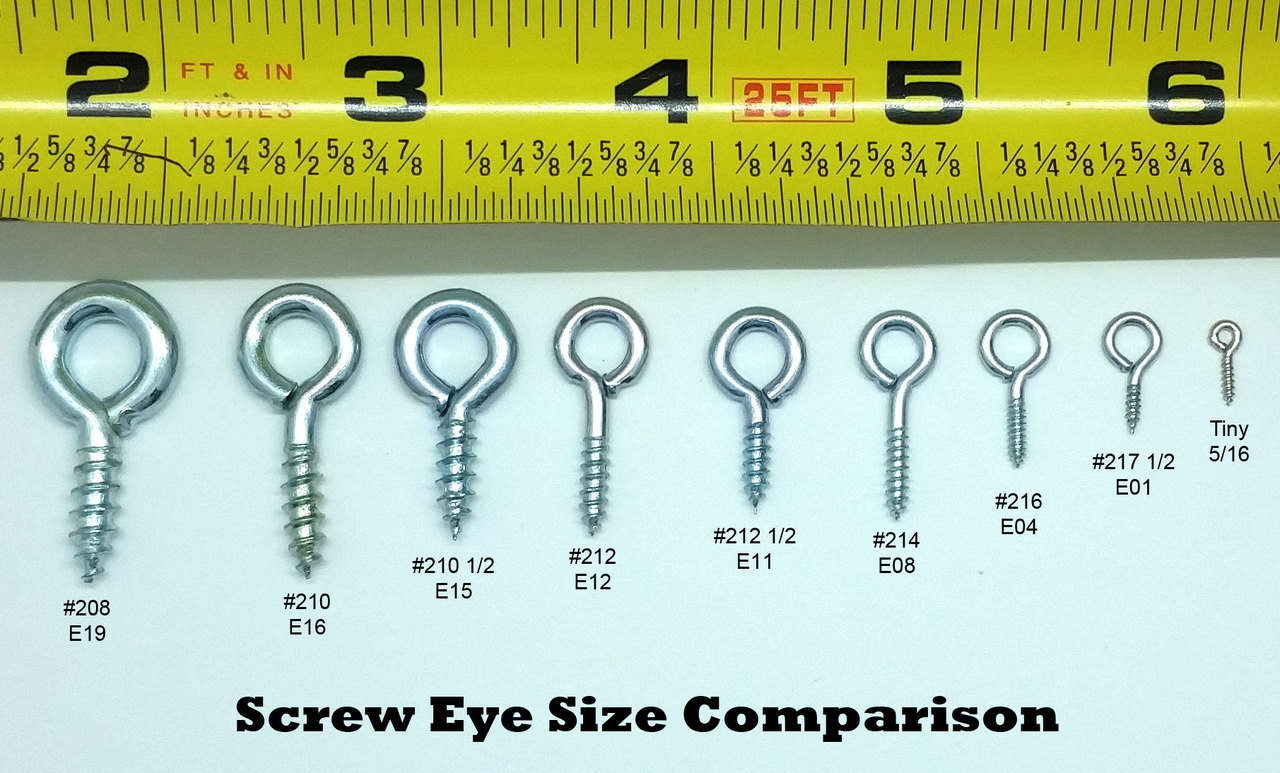 Screw Eye Brass Plated 212 15/16" L