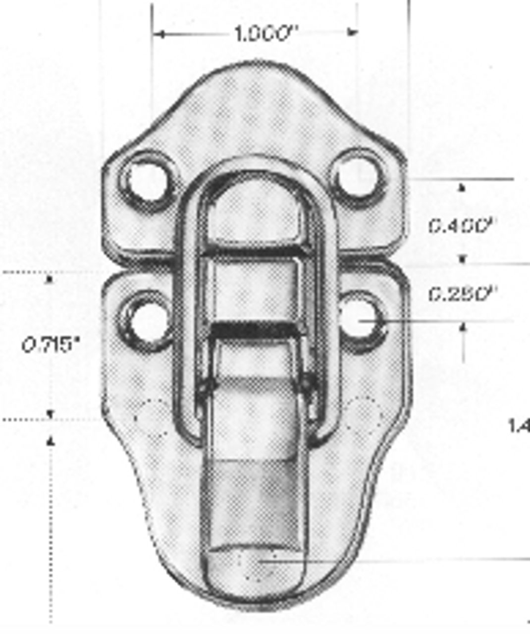 Drawbolt Latch w/Lock Nickel Plated