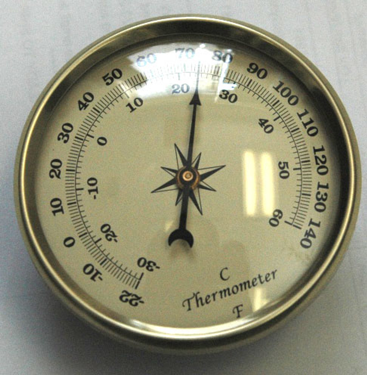 3 1/2 (90mm) Thermometer Ivory Insert/Fit Up