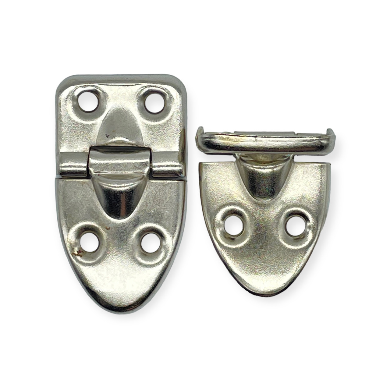 Teardrop Decorative Hinge With Stop Nickel Plated