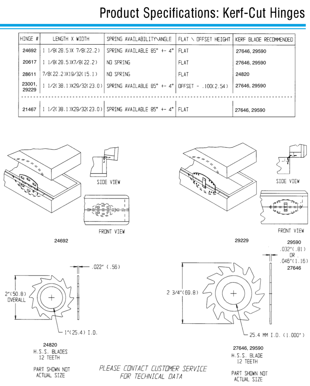 Offset Kerf Hidden Hinge - No Screws Needed