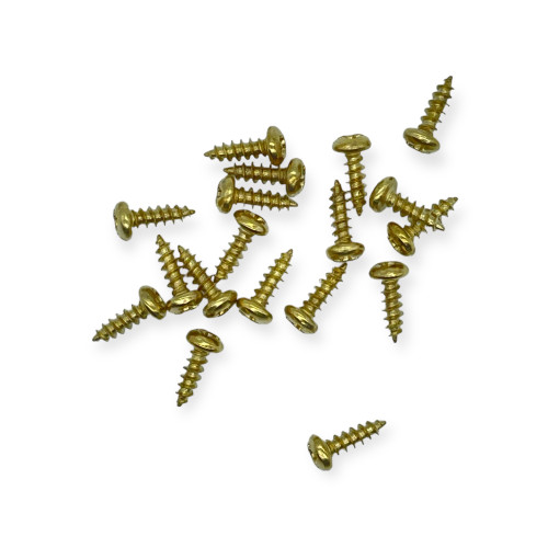 #1 x 1/4 inch Brass Plated Phillips Round Head Screws #1 x 1/4 inch Brass Plated Phillips Round Head Screws