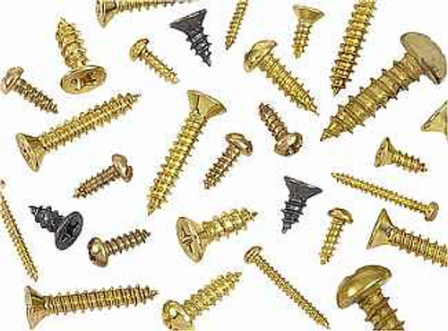 #2 Brass Plated Phillips Round Head Screws #2 Brass Plated Phillips Round Head Screws