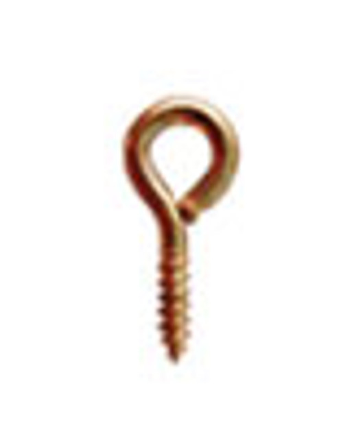 Tiny Brass Plated Screw Eye 5/16 long Tiny Brass Plated Screw Eye 5/16 long
