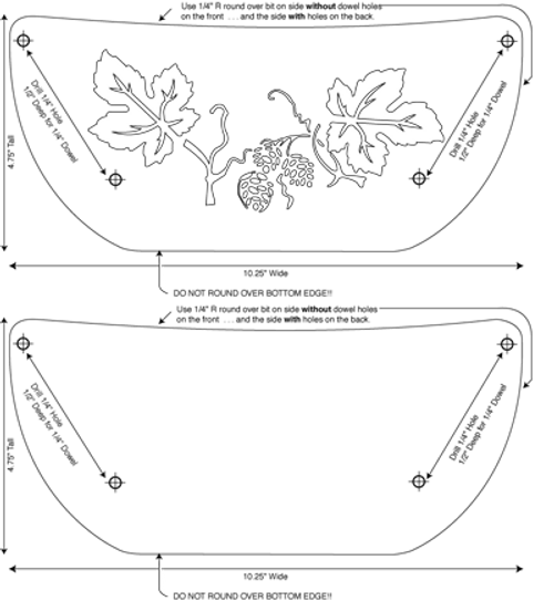 Leaf Plate Holder scroll saw pattern