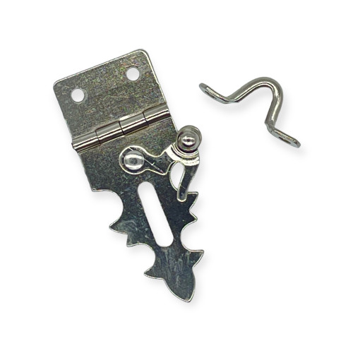 Decorative Hasp with Swing Latch Nickel Decorative Hasp with Swing Latch Nickel