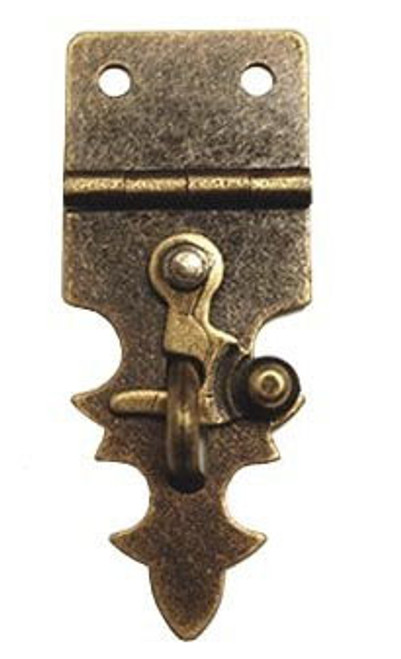 Fancy Antique Brass Hasp with Swing Latch Fancy Antique Brass Hasp with Swing Latch