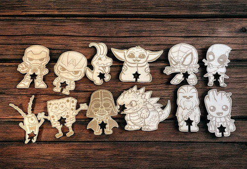 Fandom Style Bread Clips Laser Digital Files