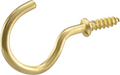 Cup Hooks 13/16" length Brass Plated