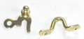 Brass Plated Box Hook w/knob & Staple