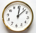 4 Inch White Face Arabic Clock Insert/Fit Up
